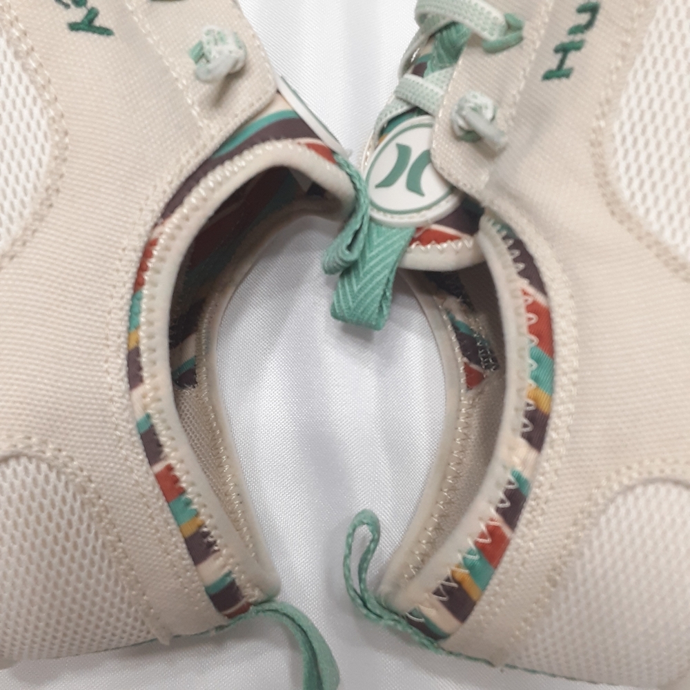 Hurley Lightweight Women's Off White and Mint Green Casual Slip On Shoes size 9 - Picture 7 of 12